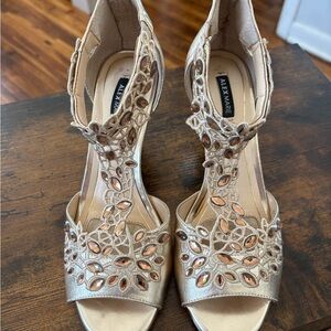 Alex Marie Metallic Embellished Heels
